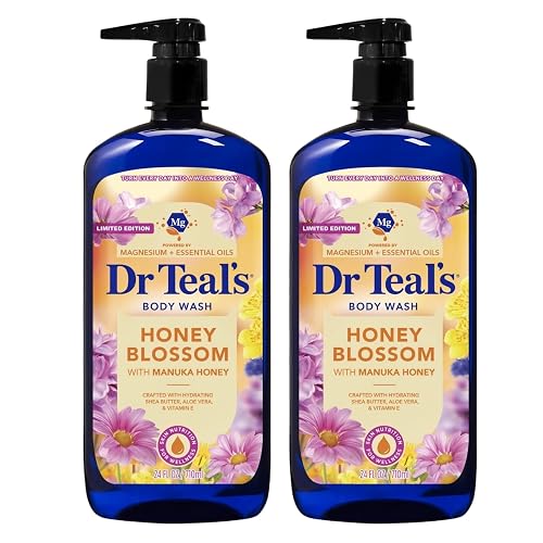 Dr Teal's Honey Blossom Body Wash with Manuka Honey, Magnesium and Essential Oils, Limited Edition, 24 FL OZ, 2 Pack Beauty & Personal Care Dr Teal's