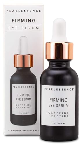 Pearlessence Firming Eye Serum with Caffeine + Peptide - Rejuvenates Puffy Eyes & Reduces Under Eye Bags | Made in USA & Cruelty Free (1oz) Beauty & Personal Care Pearlessence
