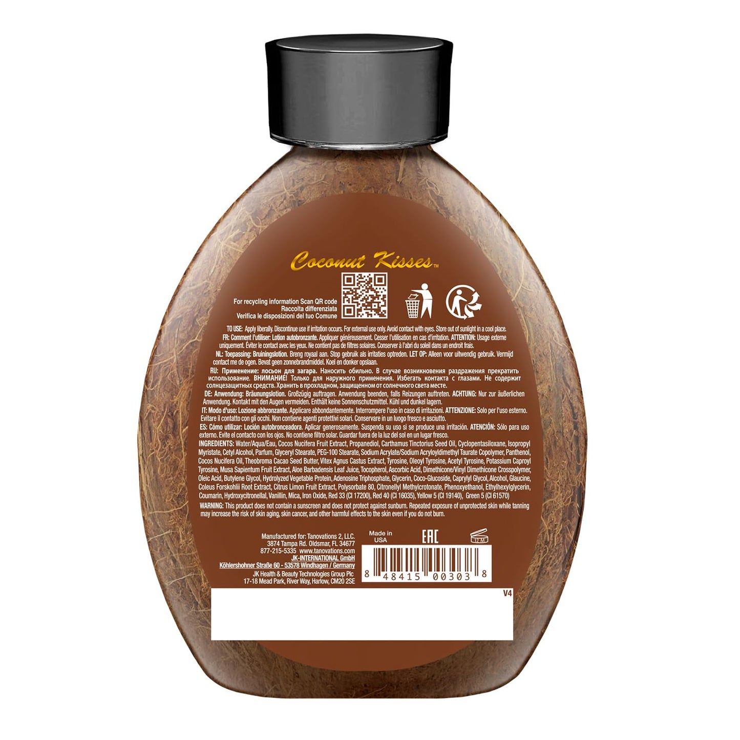 Ed Hardy Coconut Kisses Golden Tanning Lotion Cruelty Free, Gluten Free, Mineral Oil Free, DHA Free for All skin type, 13.5oz Beauty & Personal Care ED HARDY