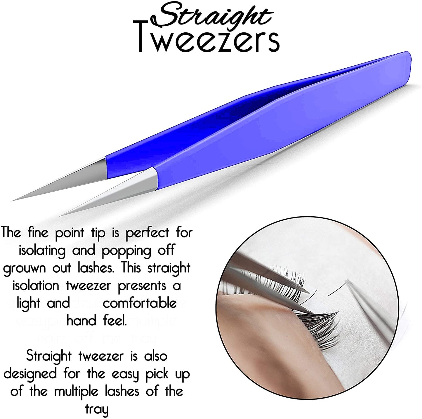 SIVOTE Eyelash Extension Tweezers for Classic & Volume Lashes, 2-Pack, Purple Beauty & Personal Care SIVOTE