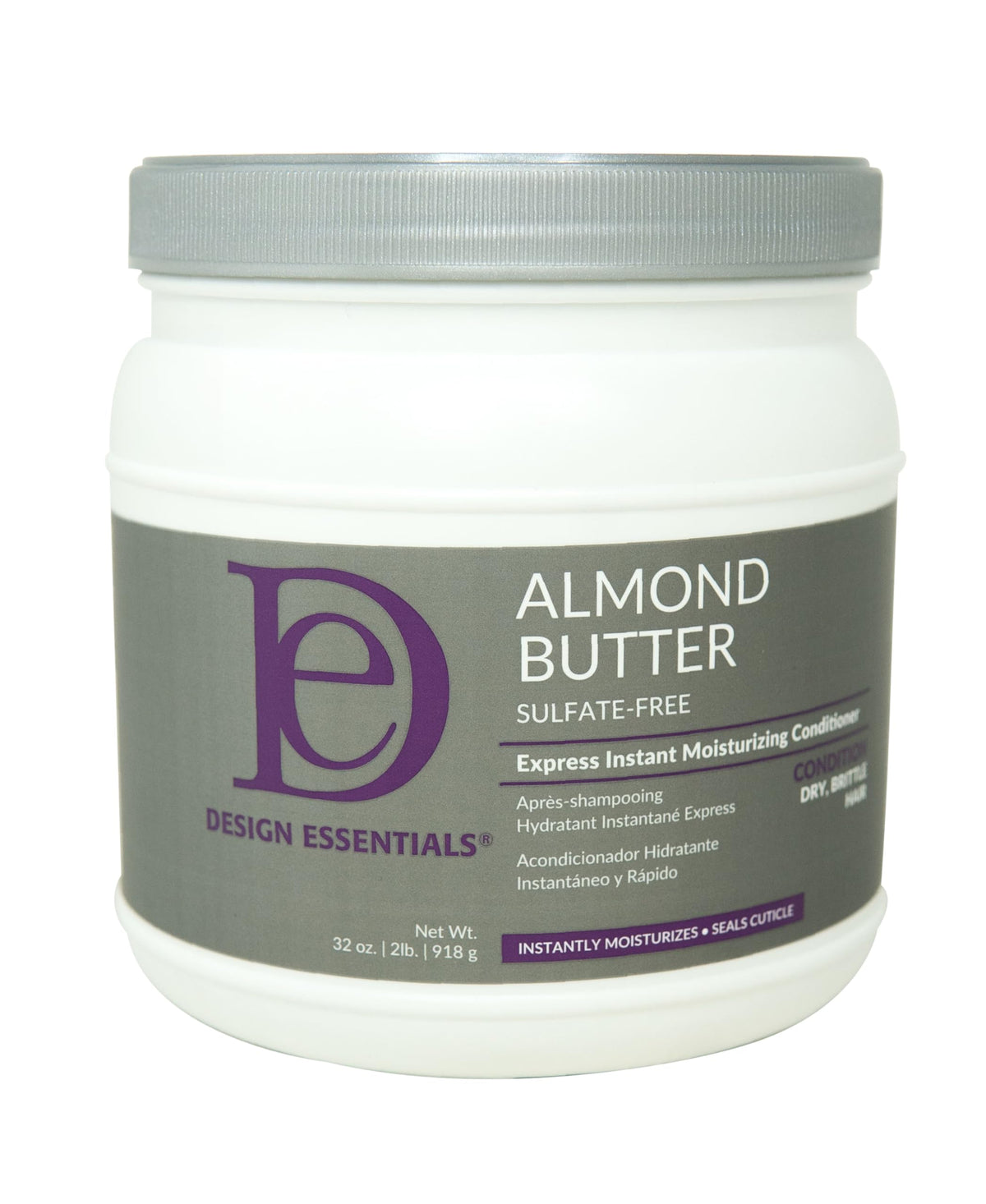 Design Essentials Almond Butter Express Instant Moisturizing Conditioner, For Hydrating and Moisturizing Dry, Brittle Hair, 32 oz (Pack of 1)