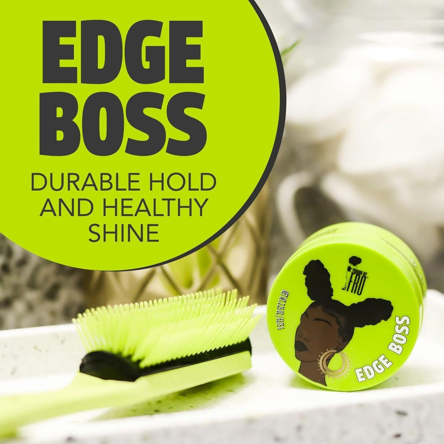 Pardon My Fro Edge Boss Gel - Extra Hold Control for Sleek Edges, Long Lasting, Moisturizing Shine, Non-Greasy, No Flakes, Ideal for Braids, Dreads Beauty & Personal Care Pardon My Fro