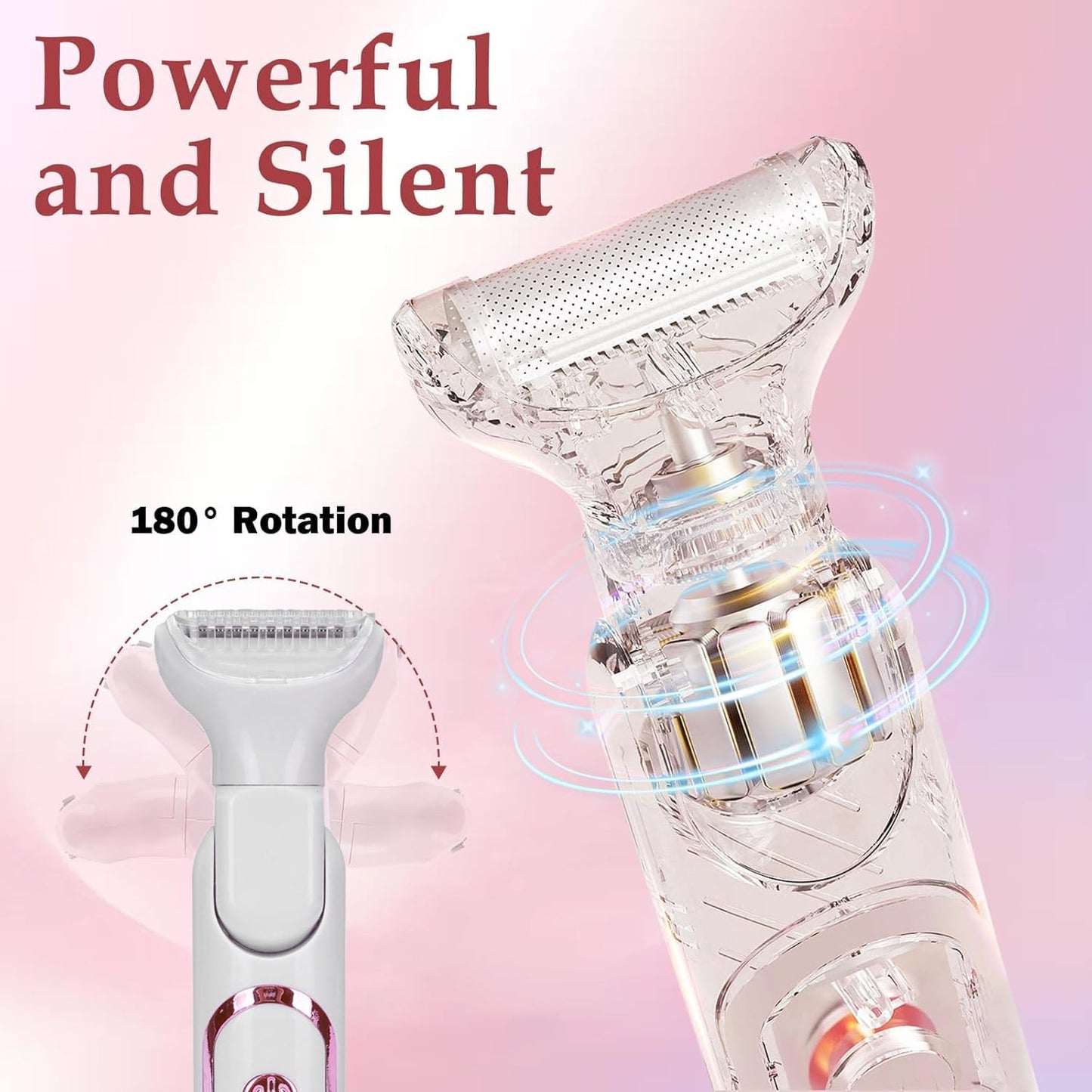 TARSHYRY 5 in 1 Bikini Trimmer for Women, Wet Dry Electric Razors for Shaving, Cordless Rechargeable Pubic Hair Trimmer with Replaceable Heads LED Beauty and Personal Care TARSHYRY