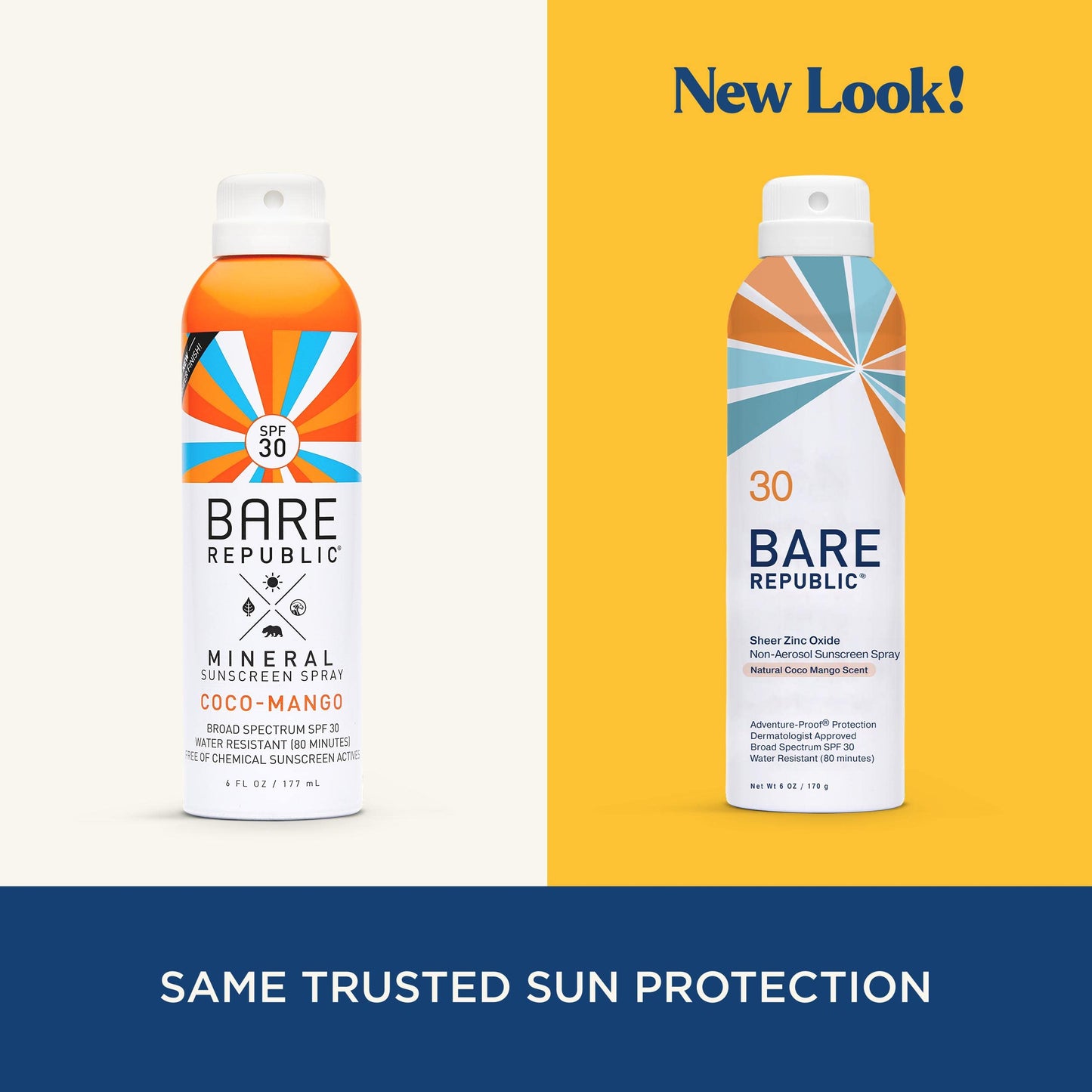 Bare Republic Mineral Sunscreen SPF 30 Sunblock Spray, Sheer and Non-Greasy Finish, Coconut Mango Scent, 6 Fl Oz Beauty & Personal Care Bare Republic