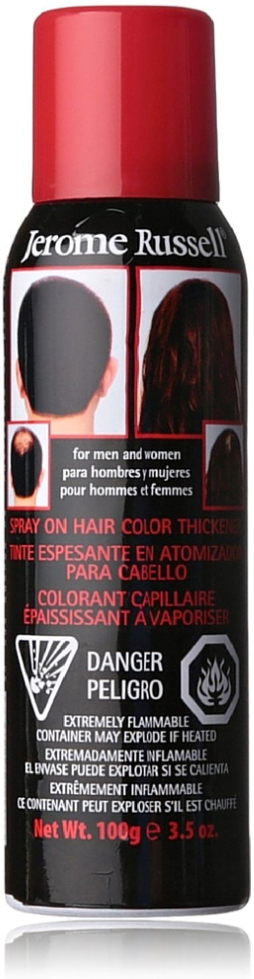 Jerome Russell Spray-On Color Hair Thickener, Dark Brown 3.50 oz (Pack of 5) Beauty & Personal Care Jerome Russell