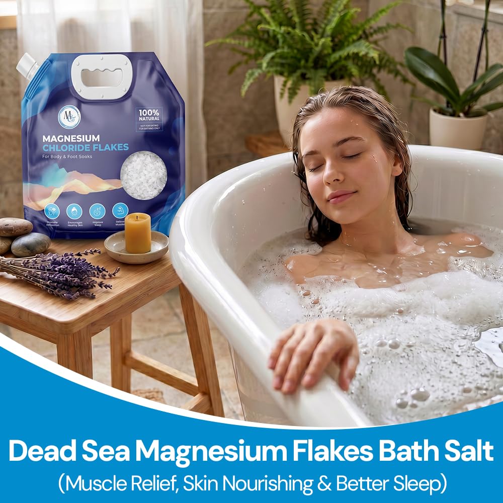 Dead Sea Magnesium Flakes Bath & Foot Soak, Unscented - 10 lb Beauty and Personal Care MARCO ESRA