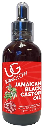 AmPro Ultra Glow Jamaican Black Castor Oil - 4 oz Skin Moisturizing Oil for Daily Intense Hydration, Softens Rough Skin, Promotes Smooth, Healthy Glow Beauty & Personal Care AmPro