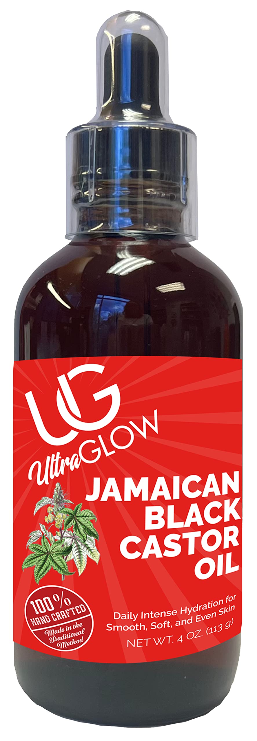 AmPro Ultra Glow Jamaican Black Castor Oil - 4 oz Skin Moisturizing Oil for Daily Intense Hydration, Softens Rough Skin, Promotes Smooth, Healthy Glow Beauty & Personal Care AmPro