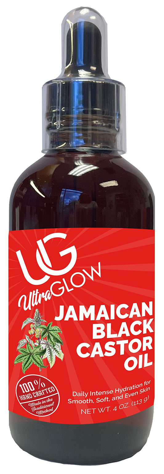 AmPro Ultra Glow Jamaican Black Castor Oil - 4 oz Skin Moisturizing Oil for Daily Intense Hydration, Softens Rough Skin, Promotes Smooth, Healthy Glow Beauty & Personal Care AmPro