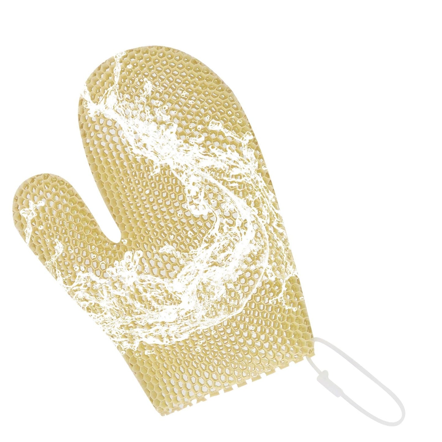 Honeycomb Exfoliating Bath Gloves - Microfiber for Enhanced Blood Circulation & Soft, Smooth Skin for All Skin Types (Yellow - Glove) Beauty and Personal Care Koqye