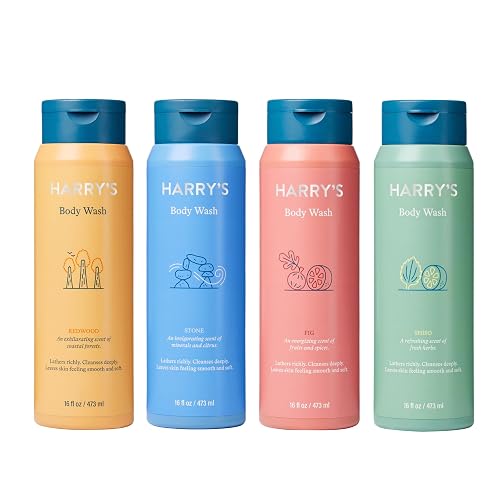 Harry's Men's Body Wash - Body Wash for Men - Variety Pack - 16 Fl oz , Pack of 4 (Packaging May Vary) Beauty & Personal Care Harry's