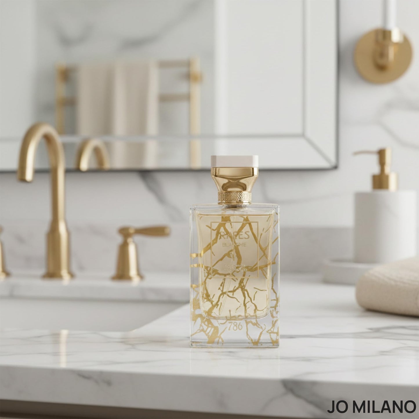 Jo Milano Raees Blanche Eau De Parfum Spray | 3.4 oz (100ml) | Almond, Vanilla, Sweet, Fruity, Fresh, Powdery Scent | Long Lasting Fragrance for Men Beauty & Personal Care Jo Milano