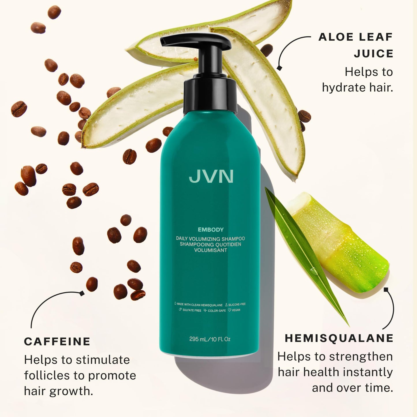 JVN Embody Volumizing Shampoo and Nurture Hydrating Conditioner Duo, 20 fl oz, Increases Body and Fullness, Moisturizing Conditioner for Dry Hair Beauty & Personal Care JVN
