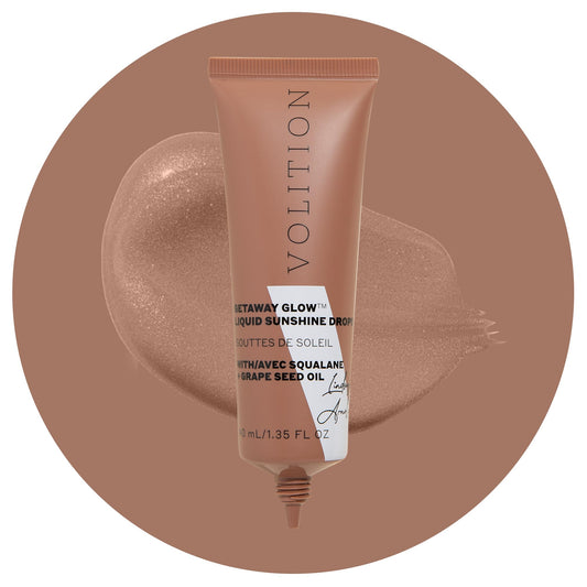 Volition Beauty Getaway Glow Liquid Sunshine Drops with Vegan Squalane + Grape Seed Oil | Instant Bronze & Shimmer Effect | Smooths, Luminizes Beauty & Personal Care Volition