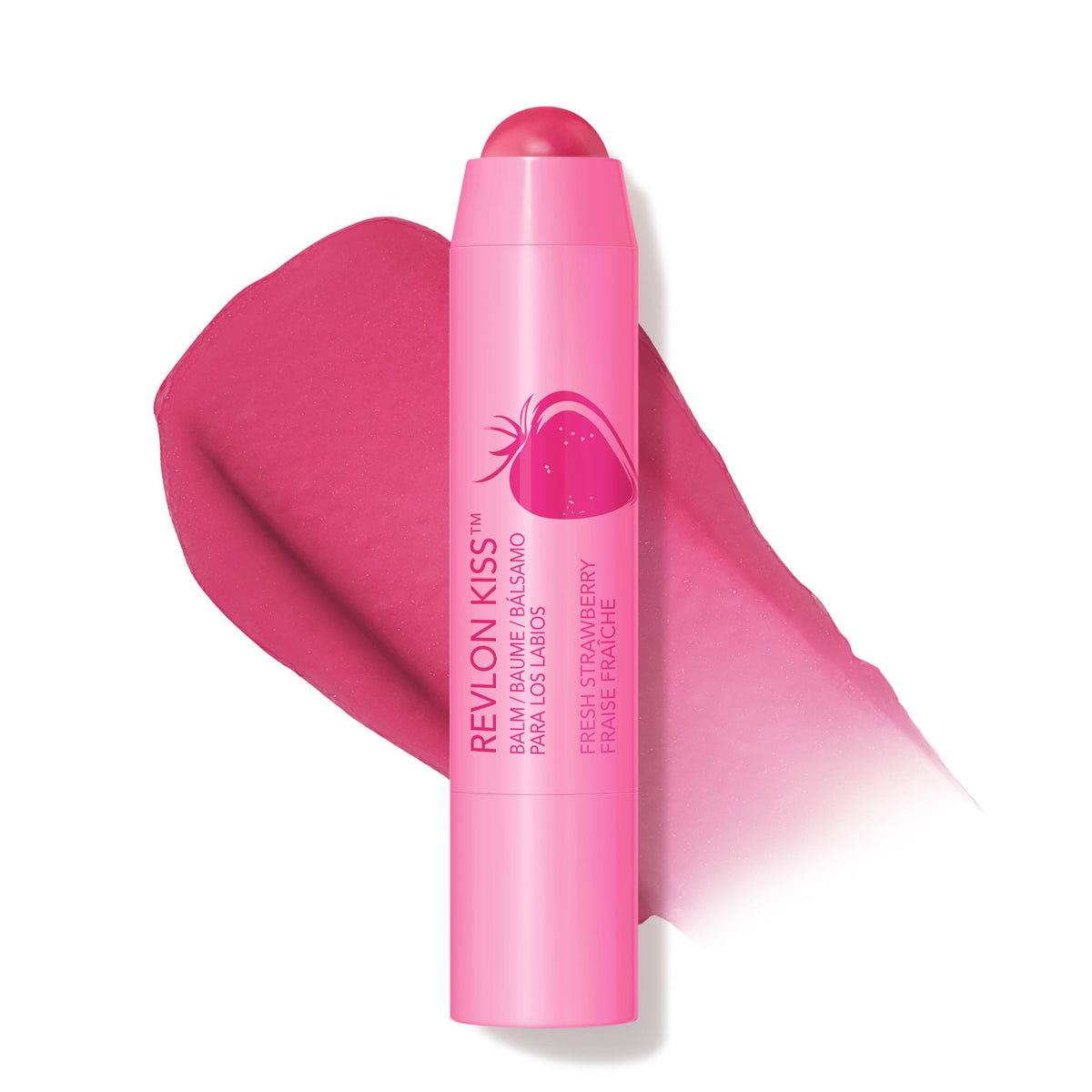 Revlon Kiss Tinted Lip Balm with SPF 20, Hydrating, Flavored, Infused with Natural Fruit Oils, 025 Fresh Strawberry, 0.09 oz Beauty & Personal Care REVLON