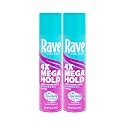 Rave 4X Mega Long-Lasting Firm Hold Scented Hair Spray for Heat Protection, Volume and Shine - ClimaShield for Extra Humidity & Minimizes Frizz - 2 pc Beauty & Personal Care rave