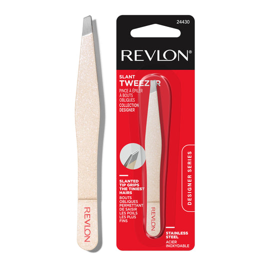 Revlon Designer Series Slant Tweezer, High Precision, Made With Long Lasting Stainless Steel, 1 Count Beauty & Personal Care REVLON