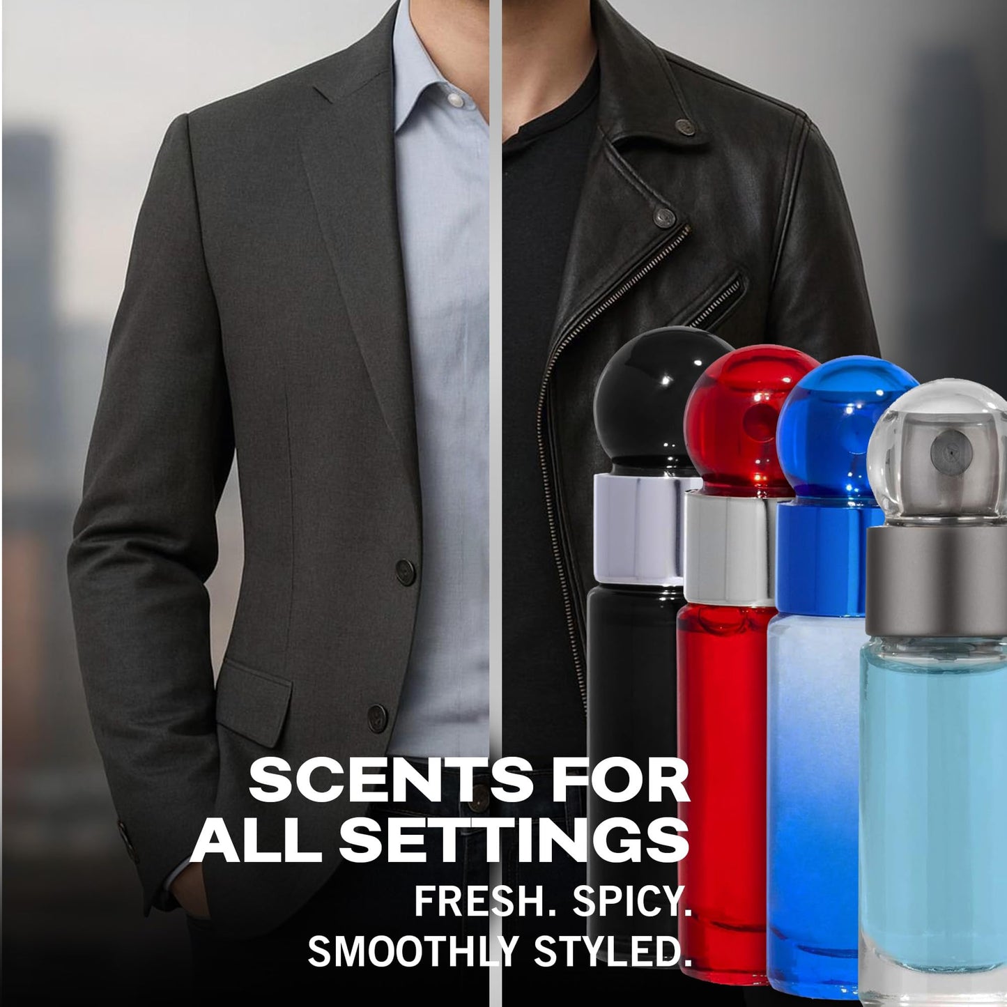 Perry Ellis 360° 4-Piece Mini Cologne Set for Men - Cologne Gift Sampler Set, Travel Size - 360° Men, Red, Very Blue, & Black - 0.25 fl oz (Pack of 4) Beauty & Personal Care Perry Ellis