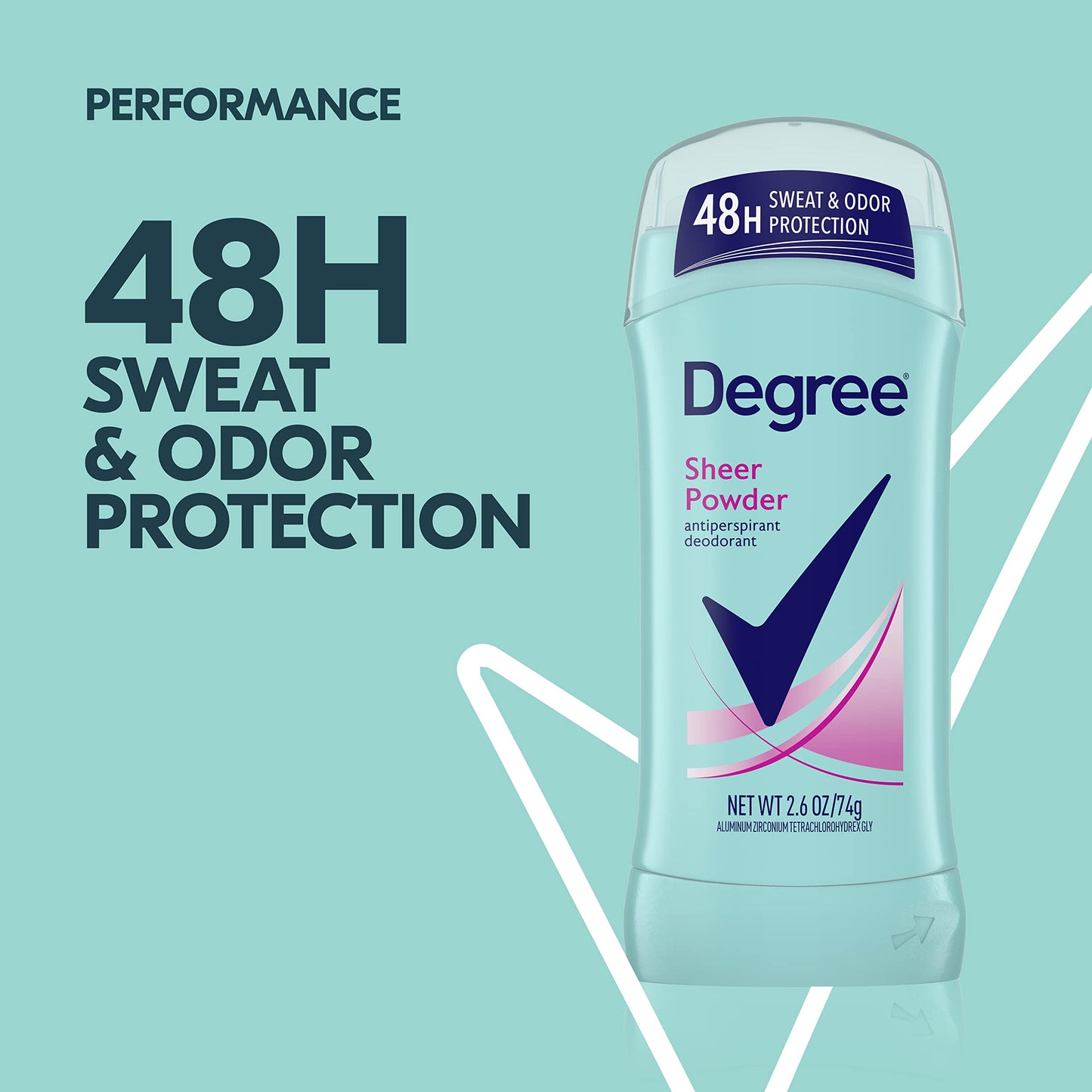 Degree Original Antiperspirant Deodorant 48-Hour Sweat & Odor Protection Sheer Powder Antiperspirant for Women 2.6 oz Beauty and Personal Care Degree