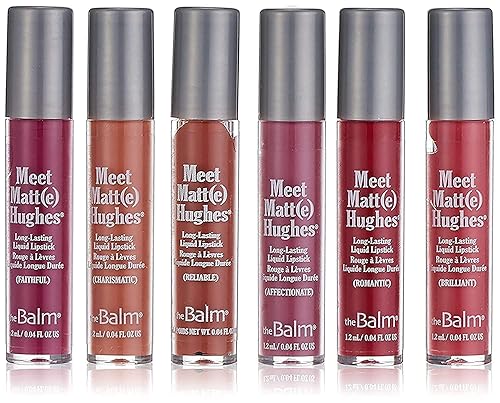 theBalm Meet Matt(e) Hughes 6 Mini Long-Lasting Liquid Lipsticks, 0.04 Fl Oz (Pack of 6) - Volume 2 Beauty & Personal Care theBalm