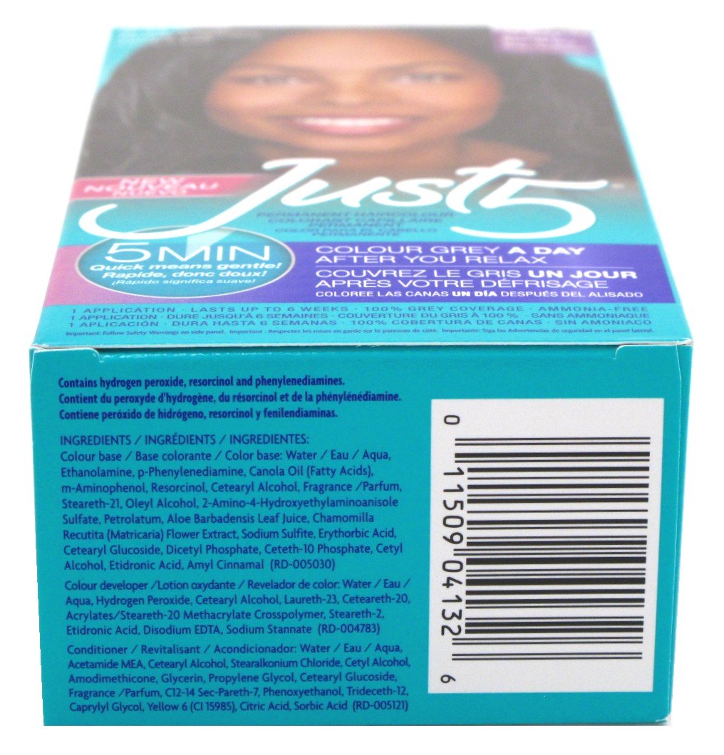 Just 5 Color Jet Black J-50 Ammonia Free Permanent (Pack of 2) Beauty & Personal Care Just 5