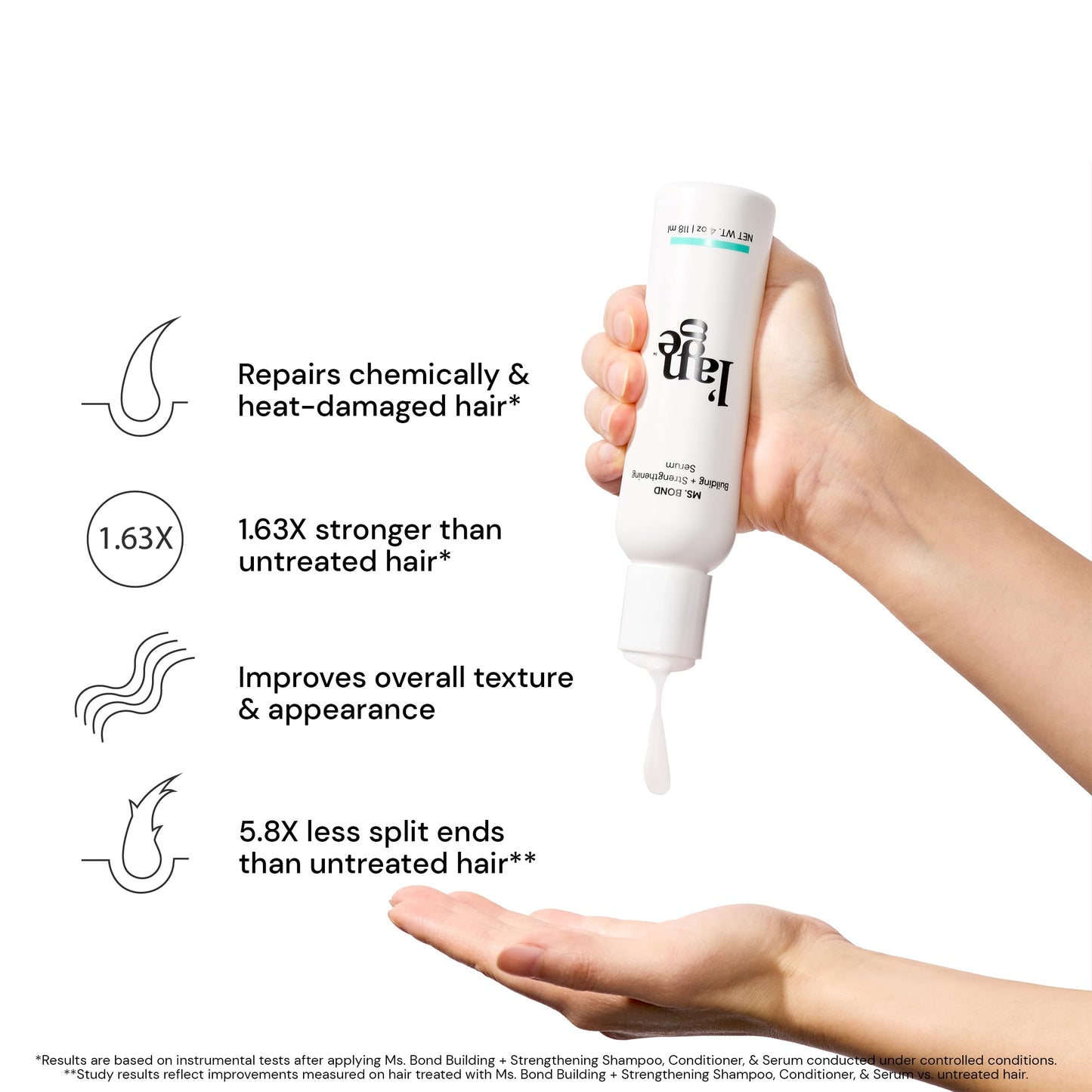 L'ANGE HAIR Ms. Bond Building + Strengthening Hair Serum | Restores Bonds | Intensive Treatment for Breakage Recovery | Mask for Smooth Finish | Beauty & Personal Care L'ANGE HAIR