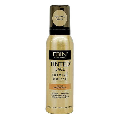 EBIN NEW YORK Tinted Lace Foaming Mousse - Natural Beige, 3.38oz/ 100ml Beauty & Personal Care EBIN NEW YORK