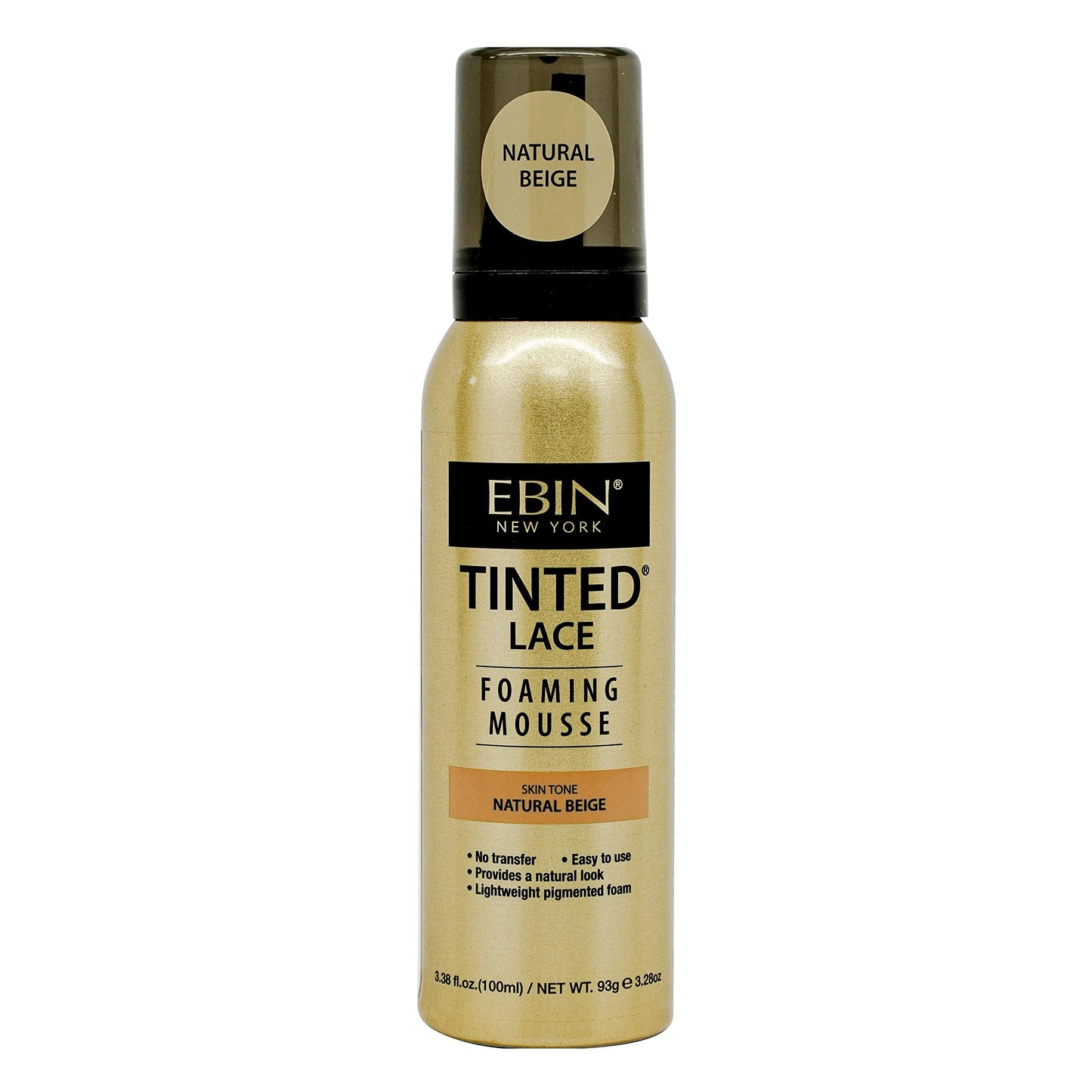 EBIN NEW YORK Tinted Lace Foaming Mousse - Natural Beige, 3.38oz/ 100ml Beauty & Personal Care EBIN NEW YORK