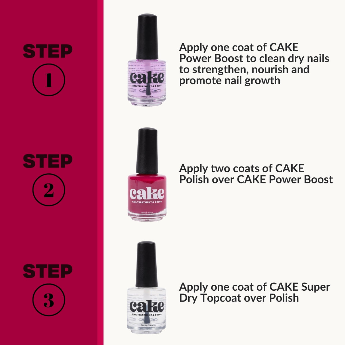 CAKE Nail Polish Non-Toxic for Women, Fingernail Repair for Damaged Nails, Natural Polish, Concealer, Quick Dry, Long Lasting (Under The Affluence)