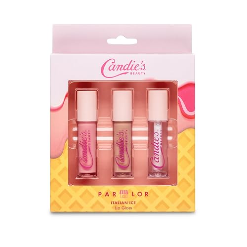 Candie's Parlor Italian Ice Lip Gloss, Mini 3-Piece Set - Moisturizing, Flavorful Lip Care Beauty & Personal Care CANDIE'S