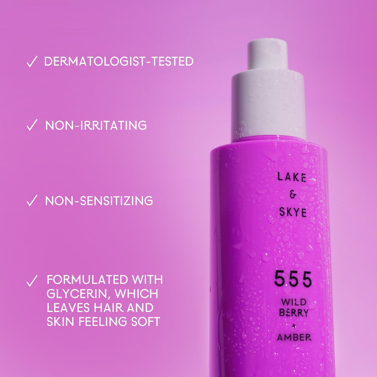 Lake & Skye 555 Wild Berry + Amber Hair & Body Mist - 3.4 oz (100mL)