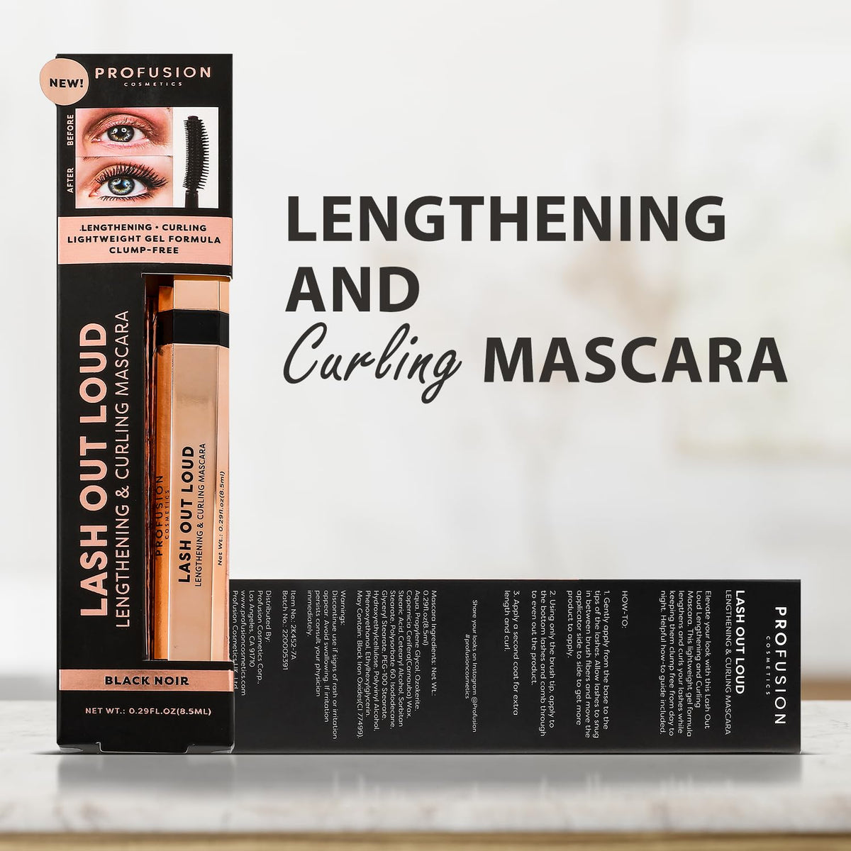 Profusion Cosmetics Lash Out Loud Volumizing and Lengthening Mascara Achieve Ultimate Lash Goals and Get Clump Free, Smudge-Resistant Lashes Beauty & Personal Care Profusion Cosmetics