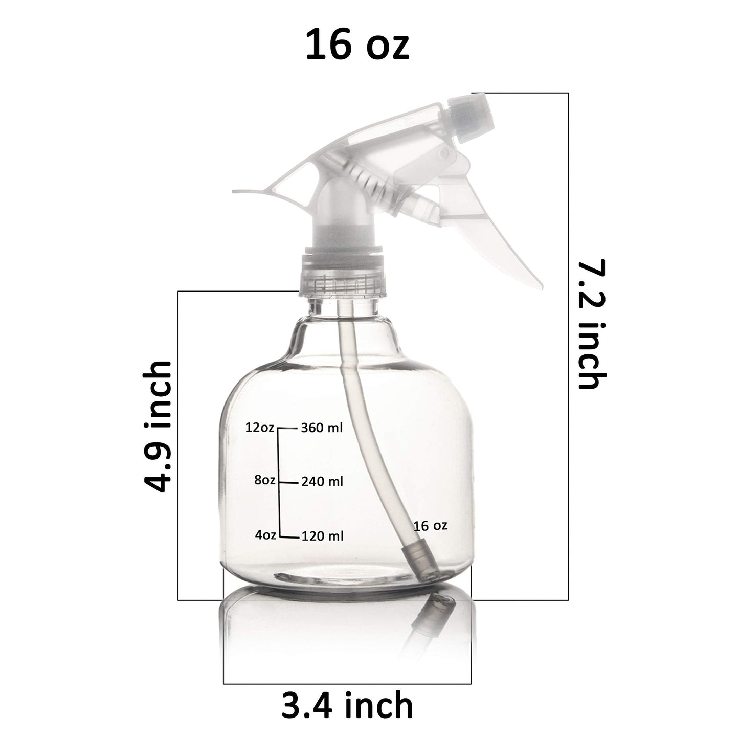 Youngever 6 Pack 16 Ounce Empty Plastic Spray Bottles, Spray Bottles for Hair and Cleaning Solutions (White) Beauty & Personal Care Youngever