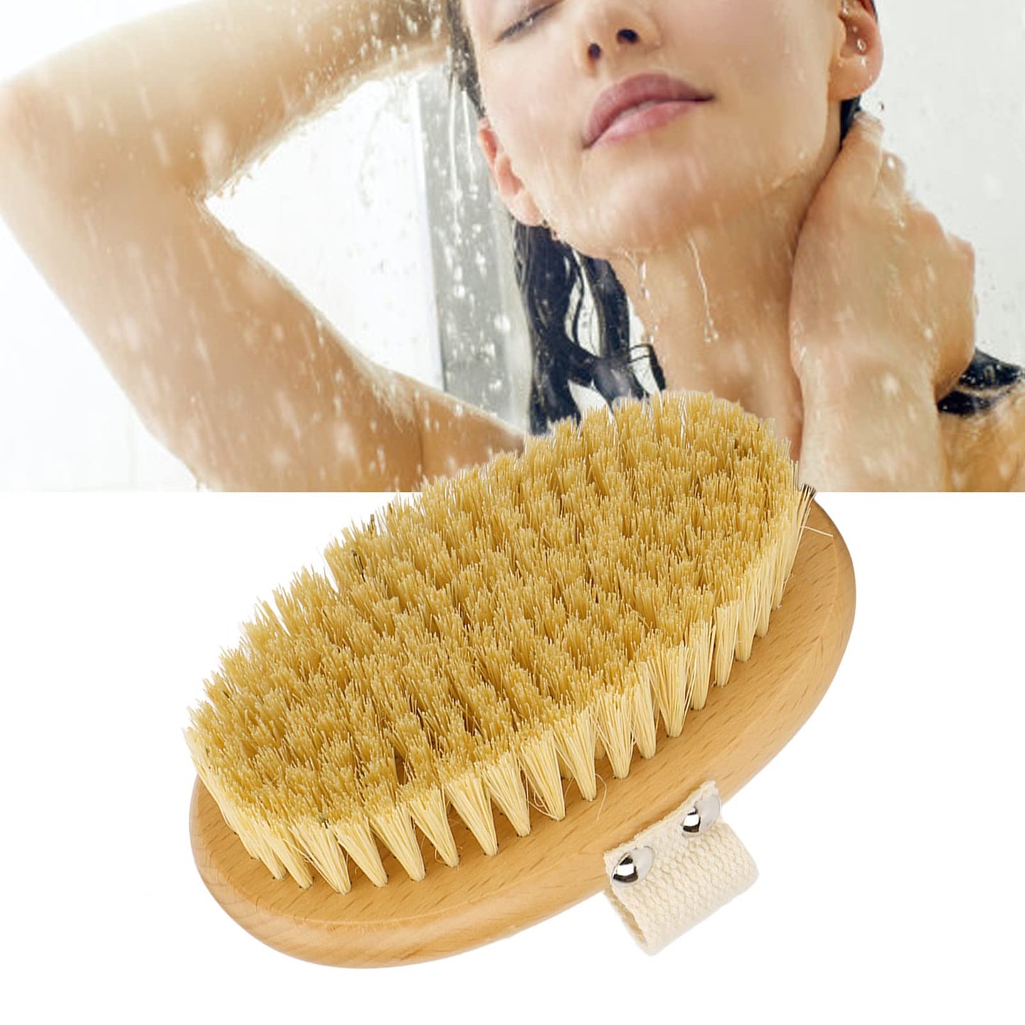Body Brush, Exfoliating Body Skin Scrubber, Beech Wood Skin Brush with Massage Effect for Legs Foot, Skin Firming Removes Dead Skin, for Body, Back Beauty and Personal Care YUYTE