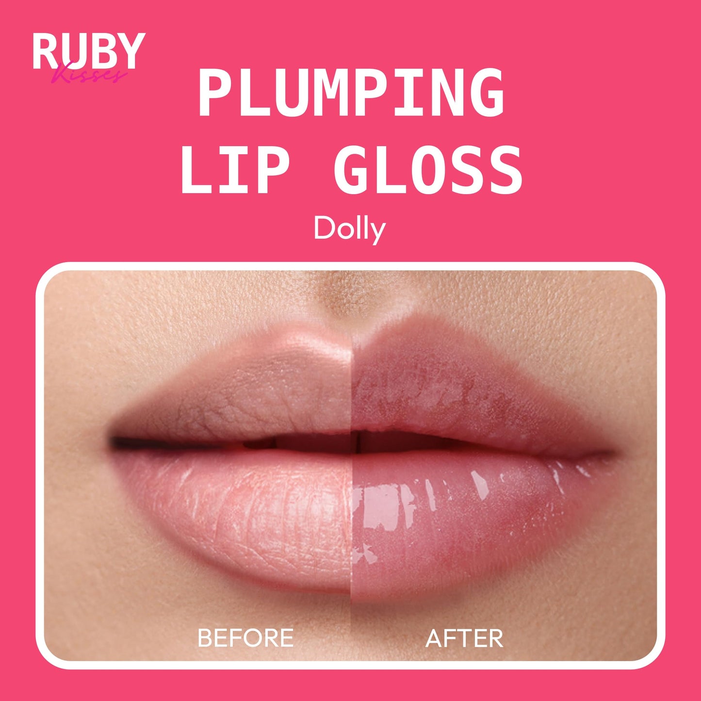 Ruby Kisses Hyaluronic Lip Gloss, High-Shine Volumizing Plumping Hydrating Beauty & Personal Care Ruby Kisses