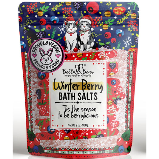 Bella & Bear Winter Berry Bath Salts, Cruelty Free Festive Christmas Packaging - Stocking Stuffer Gift Beauty and Personal Care Bella and Bear