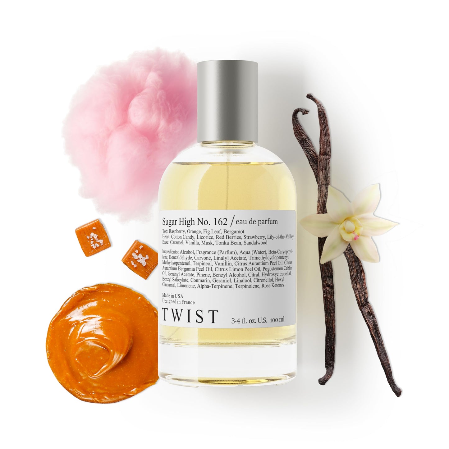 Twist Sugar High No. 162 - Inspired by Pink Sugar, Long-Lasting Perfume for Women, Vegan, Clean Ingredients, Sweet Cotton Candy & Vanilla - Spray 100 Beauty & Personal Care HOUSE OF TWIST