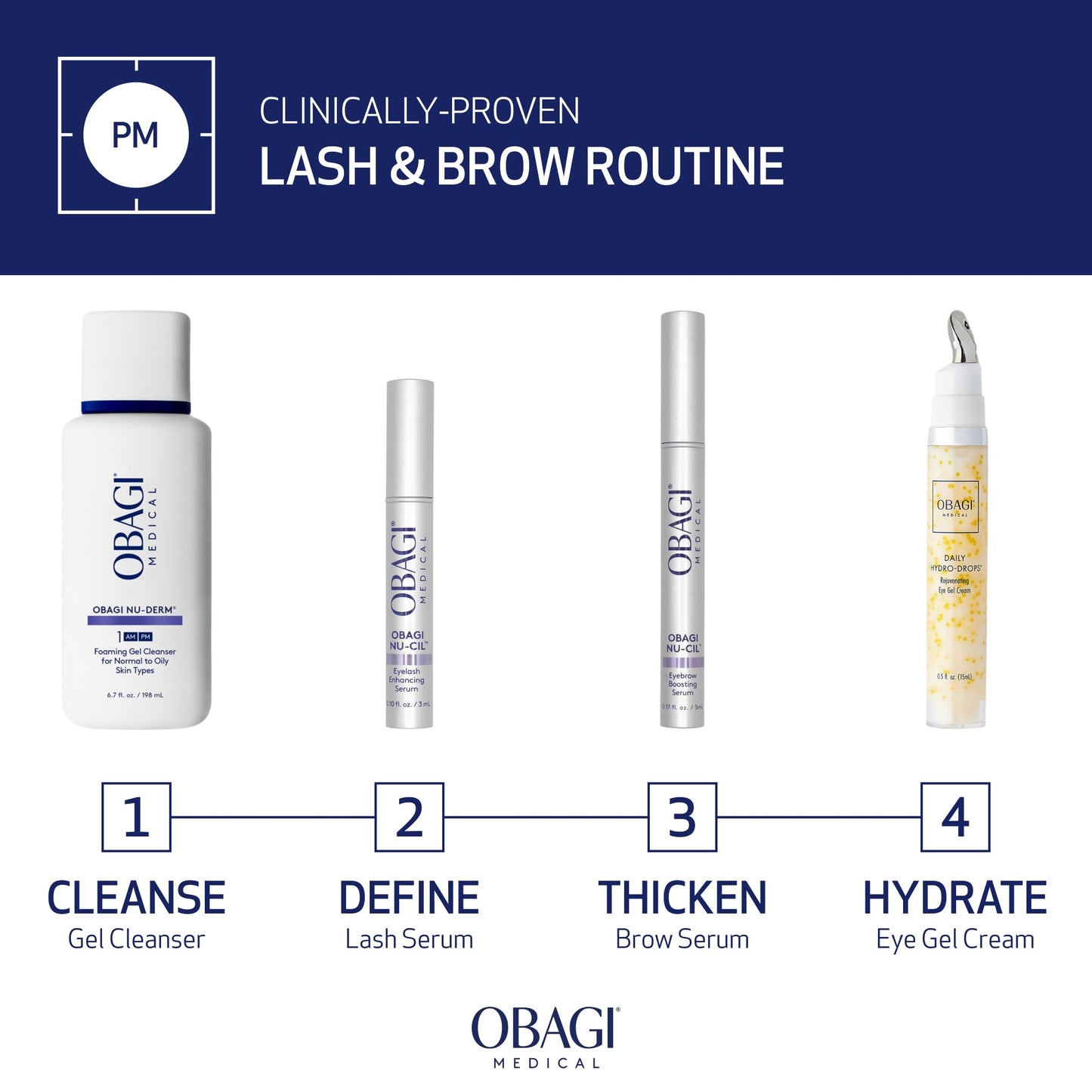 Obagi Nu-Cil Eyebrow Boosting Serum - Nourishing Brow Serum with Biotin & Hyaluronic Acid for Fuller Looking Eyebrows - 0.17 oz Beauty & Personal Care Obagi Medical