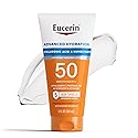 Eucerin Sun Advanced Hydration SPF 50 Sunscreen Lotion, Lightweight Sunscreen with Hyaluronic Acid and Humectants, Hypoallergenic, Fragrance Free, No Beauty & Personal Care Eucerin