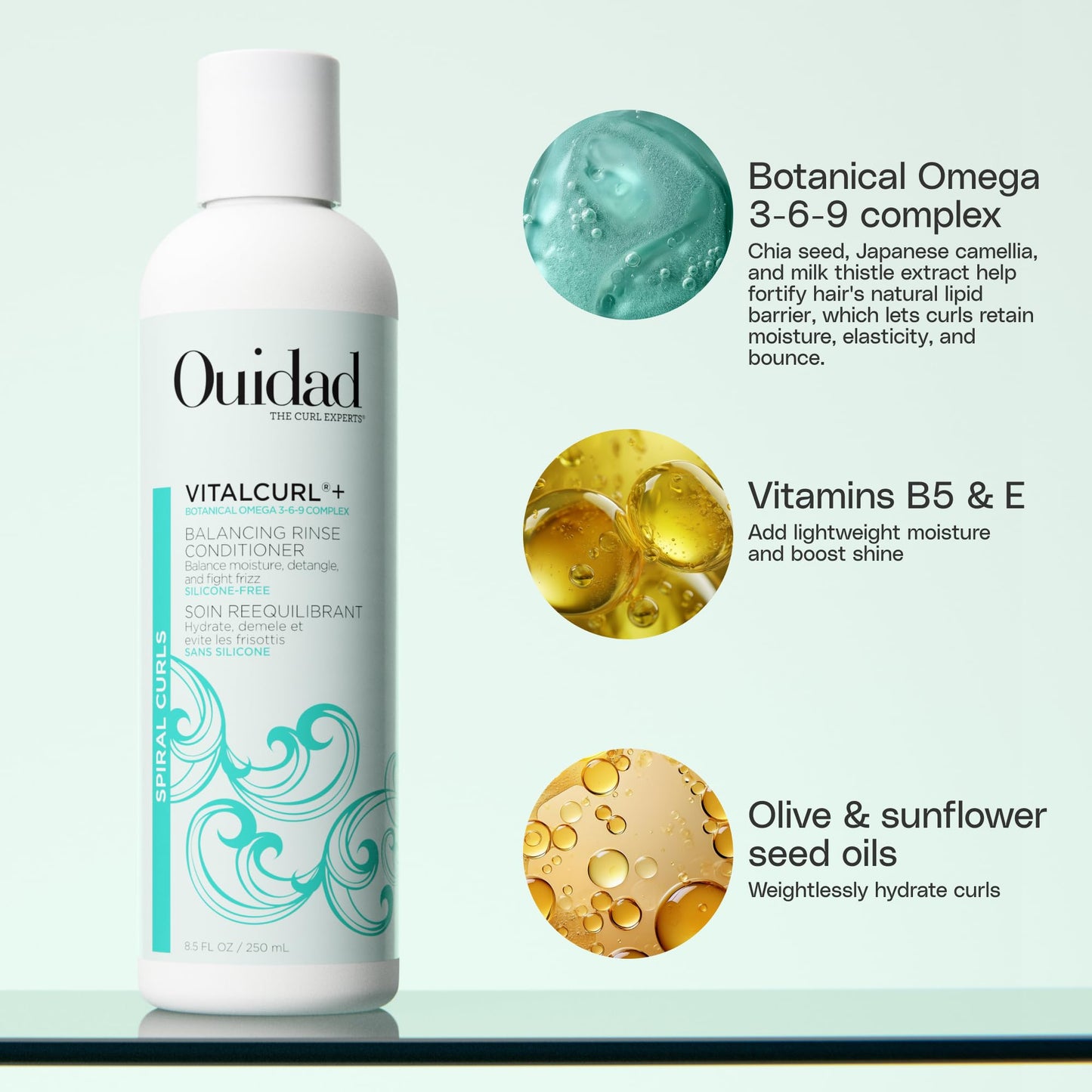 OUIDAD VitalCurl+ Balancing Rinse Conditioner, 8.5 Fl Oz Beauty & Personal Care Ouidad