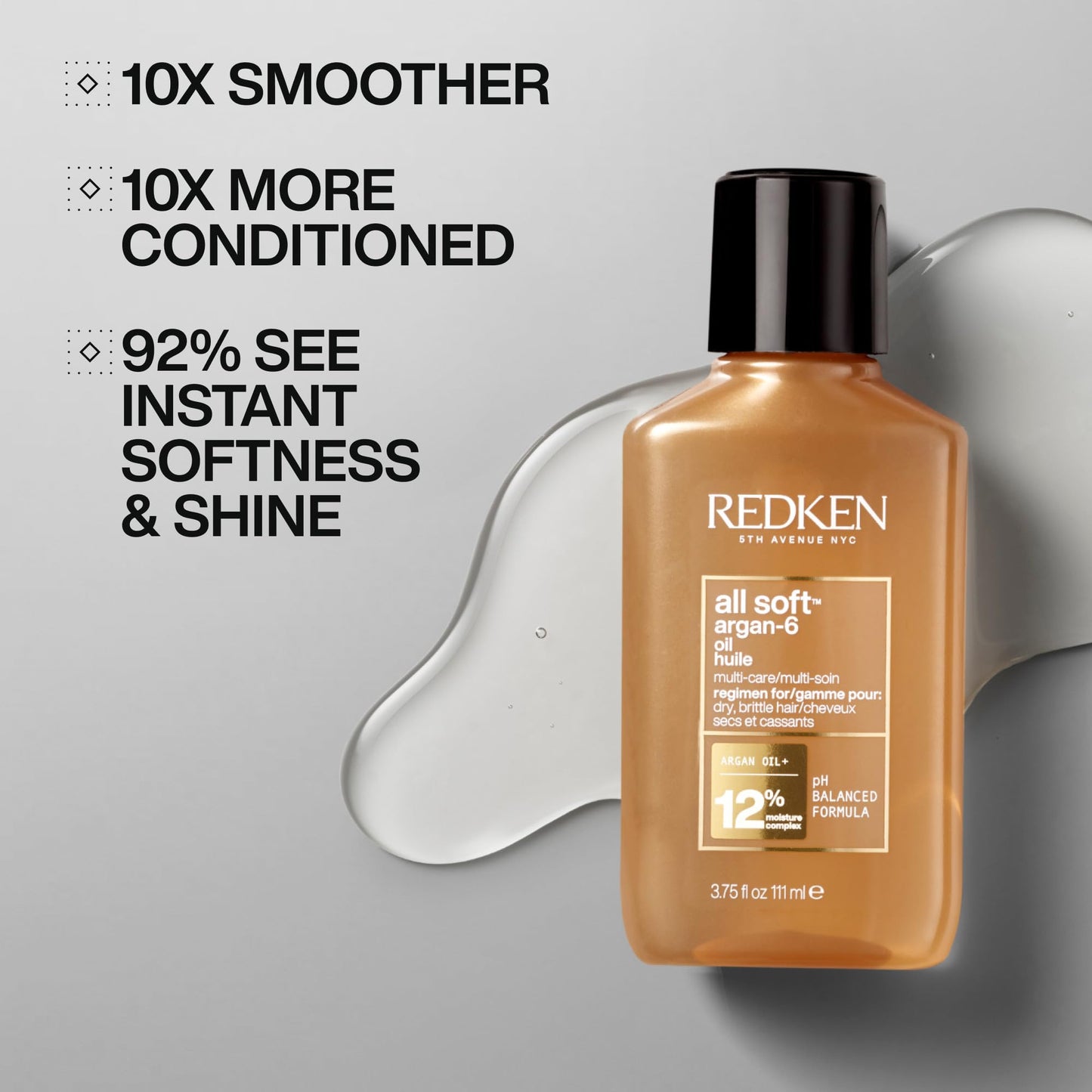 Redken All Soft Argan-6 Oil Treatment For Dry Hair - Deeply Conditions Hair, Adds Softness and Shine With Argan Oil Beauty & Personal Care Redken
