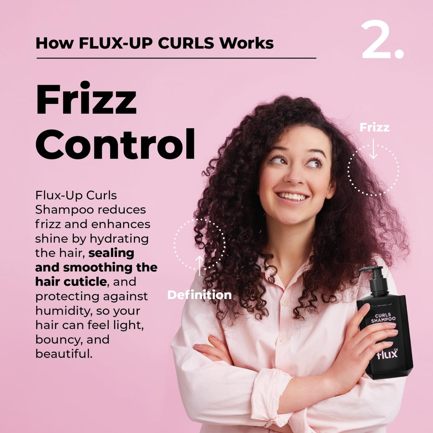 FLUX UP Curly Hair Shampoo - Hydrating Shampoo for Curly & Wavy Hair for Women & Men - Sulfate-Free Frizz Control & Moisture for Defined, Stronger Beauty & Personal Care FLUX UP