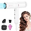 Hair Blow Dryer with Diffuser, IG INGLAM Professional High Speed Brushless Motor Negative Ion Low Noise Constant Temperature, 3 Heat Settings 3 Speeds Beauty & Personal Care IG INGLAM