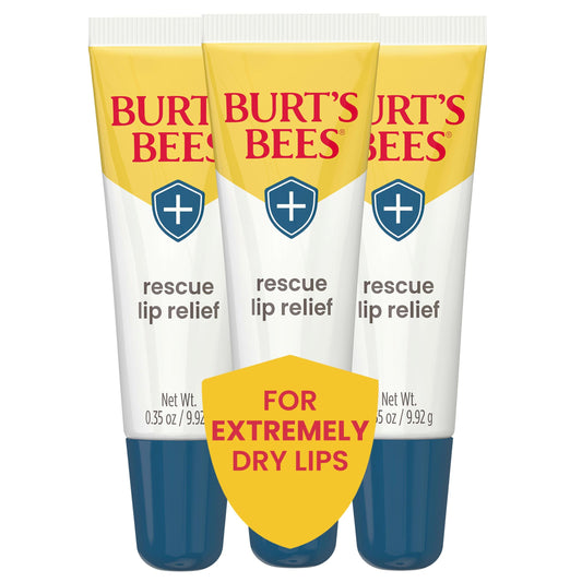 Burt's Bees Lip Balm Stocking Stuffers, Moisturizing Lip Care Christmas Gifts, Rescue Relief - Relieves Extremely Dry Lips with Moisturizing Shea Beauty & Personal Care Burt's Bees
