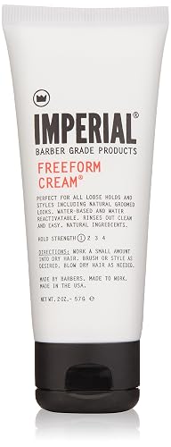 Imperial Barber Grade Products | FreeForm Cream, 2 oz | TSA Approved | Travel Sized | Light Hold | No Shine | Water-Based | Easy to Wash Out | Beauty & Personal Care Imperial Barber Grade Products