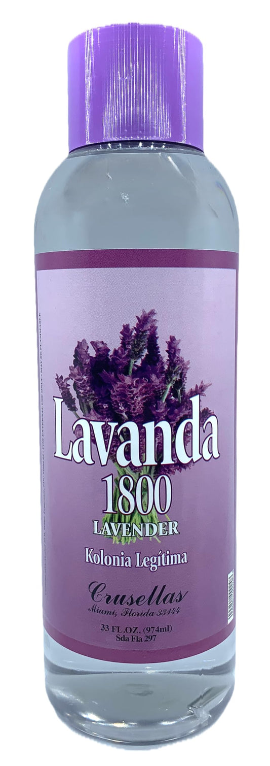 Crusellas Legitima Agua de Kolonia 1800 Lavender (Lavanda) Splash Cologne 33 Fl. Oz. Beauty & Personal Care Crusellas
