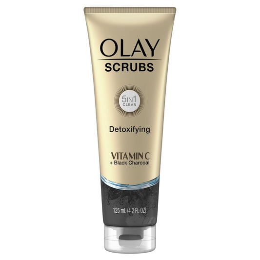 Olay Detoxifying Face Scrub with Vitamin C and Black Charcoal, 4.2 Fl Oz Beauty & Personal Care Olay