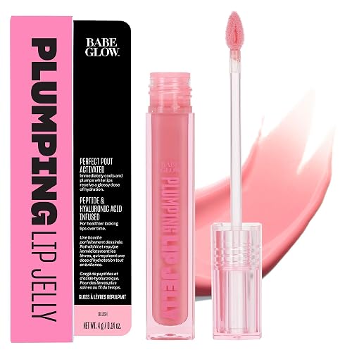 BABE ORIGINAL Glow Plumping Lip Jelly For Thicker Lips - High Shine Lip Gloss for Moisturizing, Hydrating and Soothing Lips, Blush Beauty & Personal Care BABE ORIGINAL
