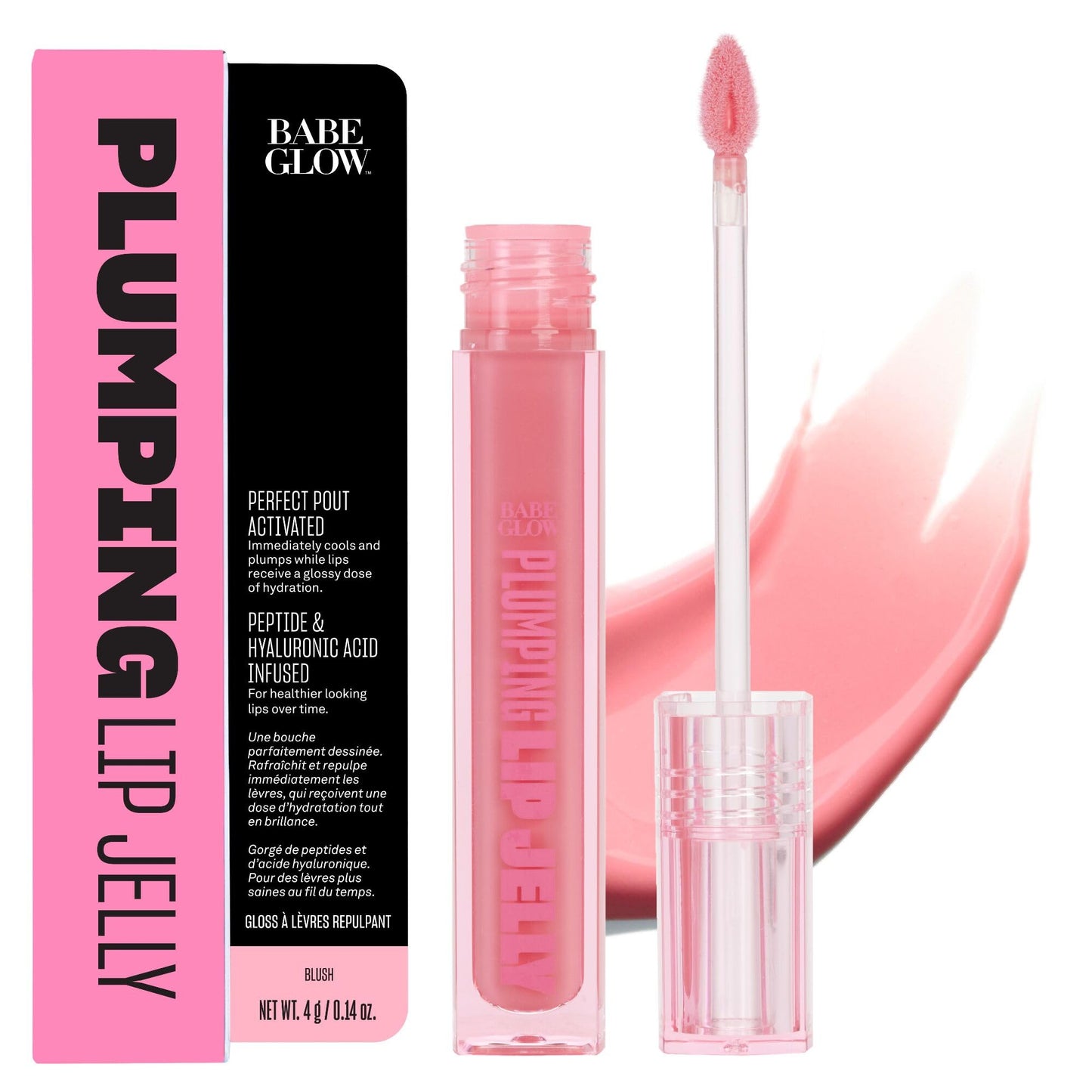 BABE ORIGINAL Glow Plumping Lip Jelly For Thicker Lips - High Shine Lip Gloss for Moisturizing, Hydrating and Soothing Lips, Blush Beauty & Personal Care BABE ORIGINAL