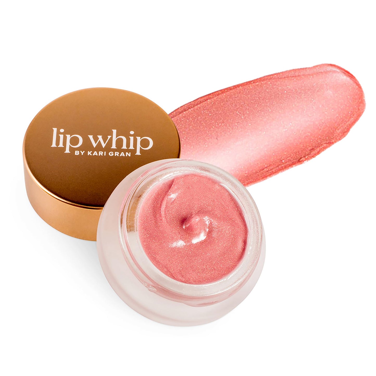 Kari Gran Lip Whip - Moisturizing Lip Balm with Organic Oils - Clear Glossy Sheen + Peppermint - Rich Buttery Texture, Hydrates & Protects - Non-GMO Beauty and Personal Care Kari Gran